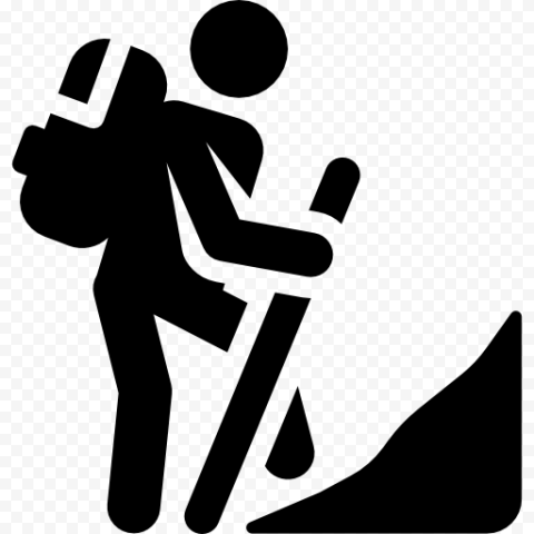 Adventure Hiking Vector PNG HD