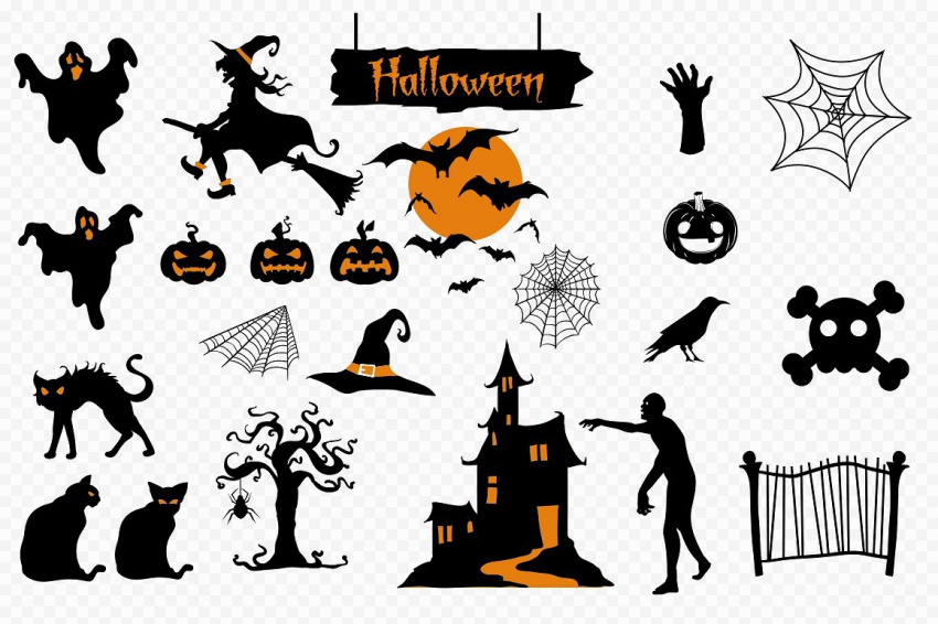 Halloween Elements Transparent Background