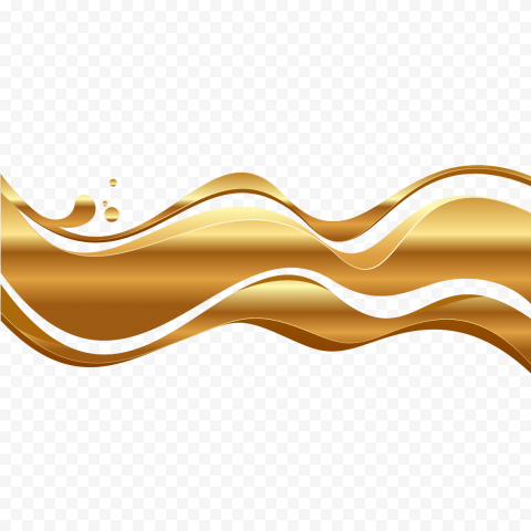 Golden Wave PNG Transparent Image