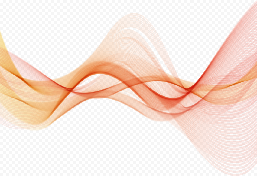 Vector Orange Wave PNG File