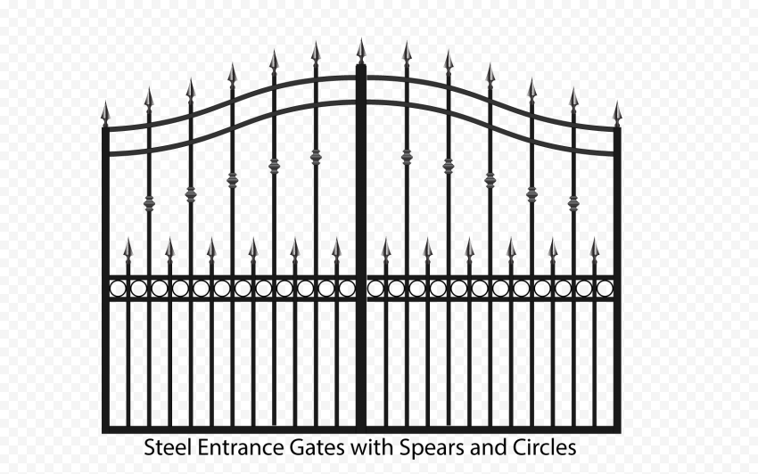 Metal Steel Gate Transparent Background