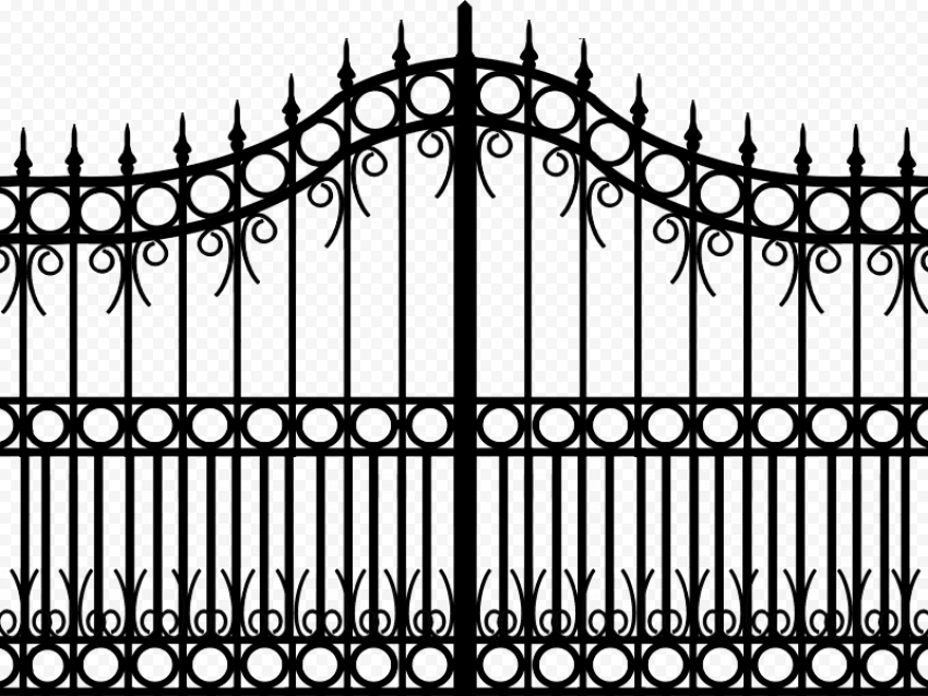Steel Gate Transparent Background