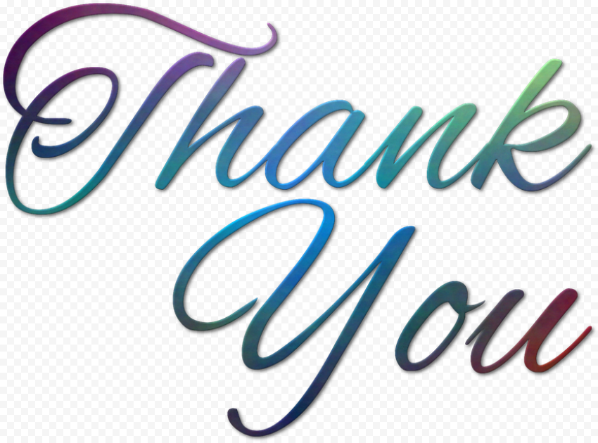 Thank You Calligraphy PNG Isolated Image