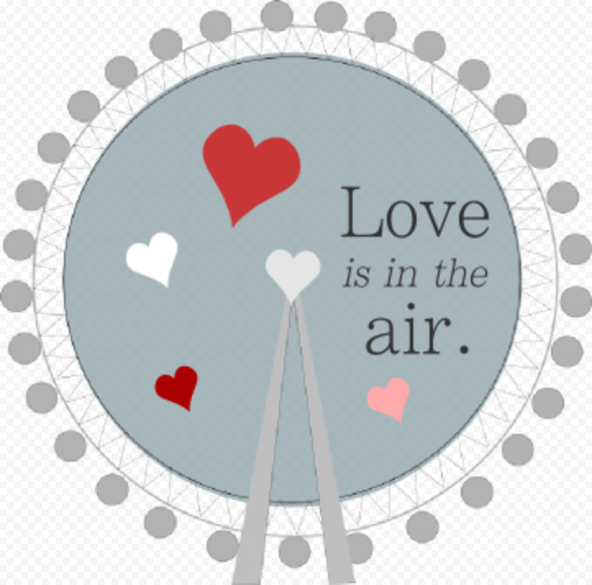 Love Is In The Air Vector PNG Pic