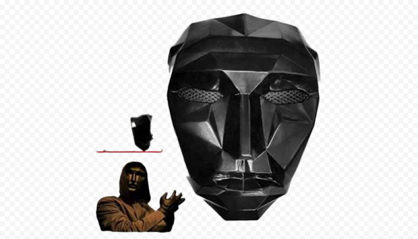 Squid Game Black Mask PNG Pic