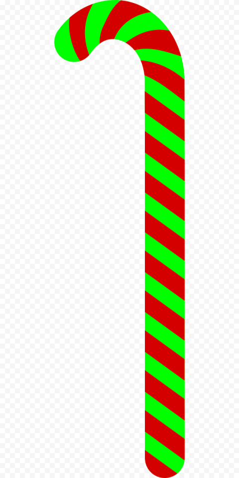 Green Candy Cane PNG File