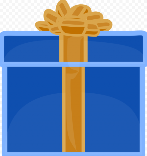 Blue Christmas Gift PNG File