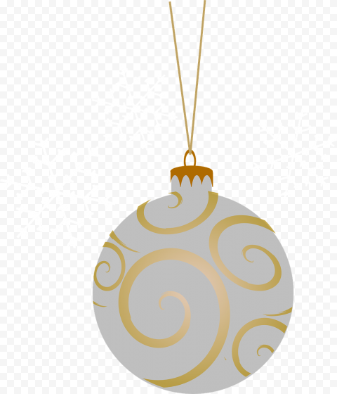 Silver Christmas Bauble PNG File