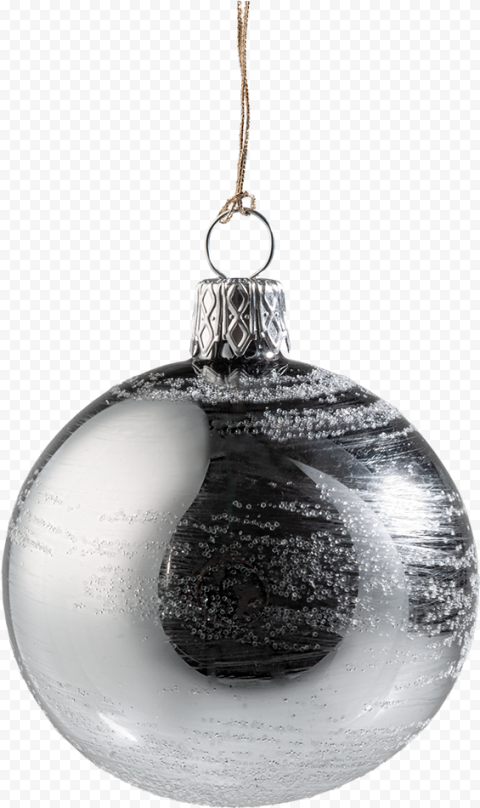 Silver Christmas Bauble PNG Photos