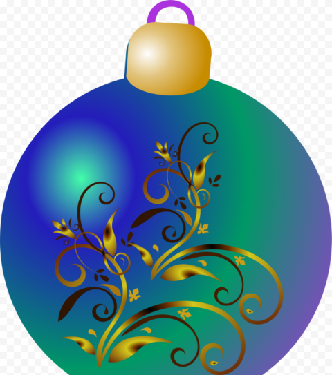 Blue Christmas Bauble PNG Photos