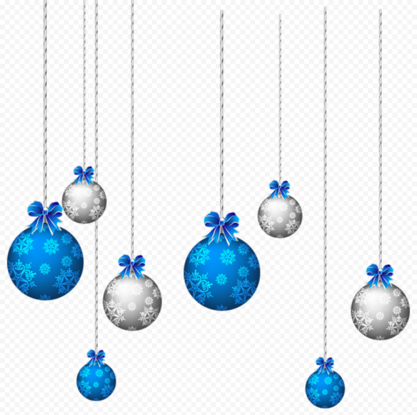 Blue Christmas Bauble PNG Pic
