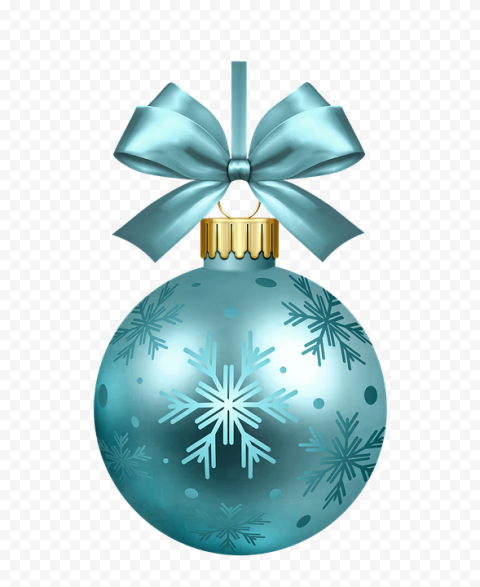 Blue Christmas Bauble PNG Background Image