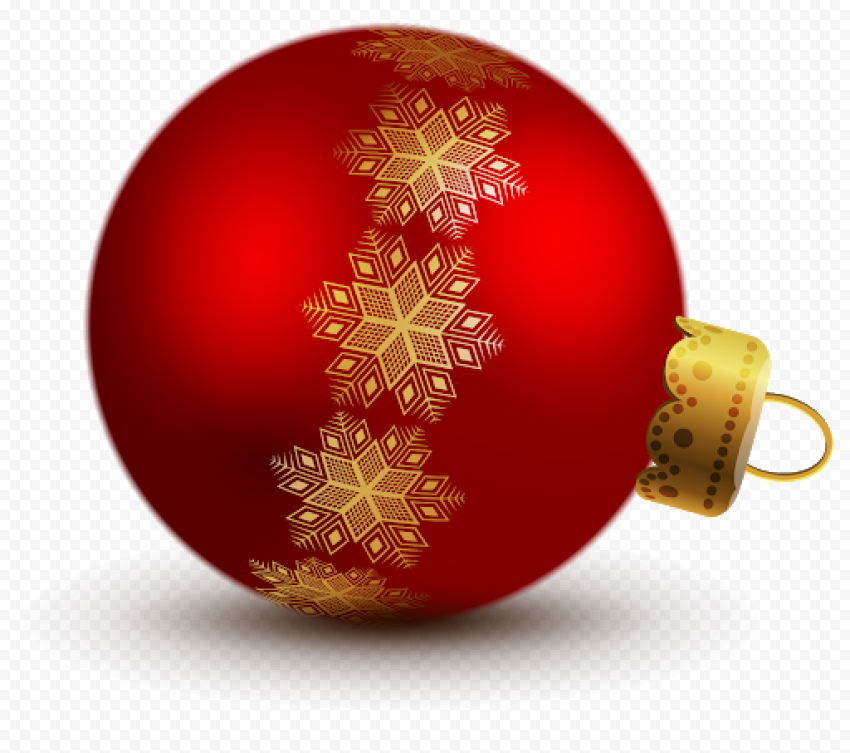 Red Christmas Bauble PNG HD