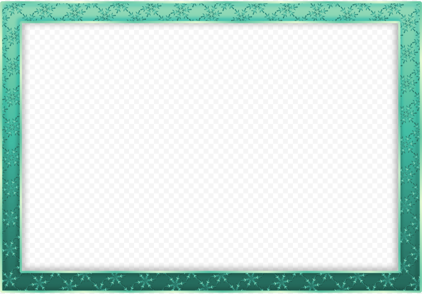 Rectangle Teal Frame PNG Image