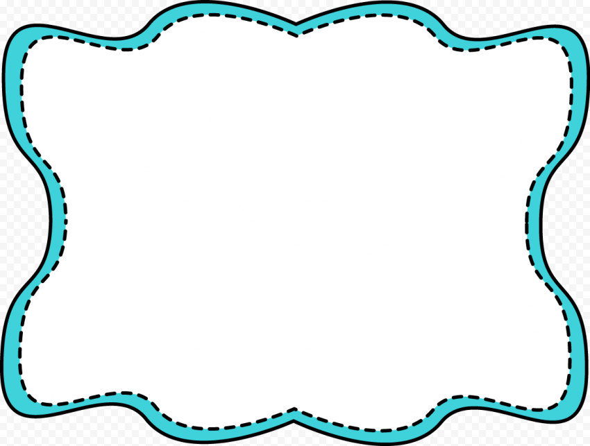 Vector Teal Frame PNG Image