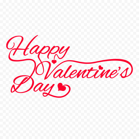 Valentines Day Text Transparent PNG