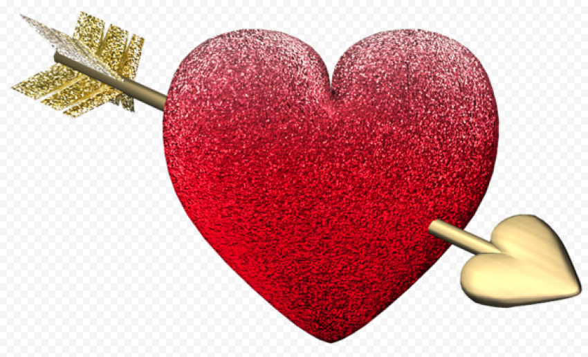 Valentines Day Heart Arrow PNG