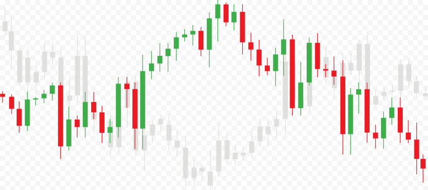 Forex trading backdrop flat fluctuating candlestick chart design