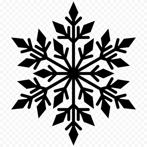 Snowflake Silhouette, snowflakes, leaf, snowflakes, monochrome