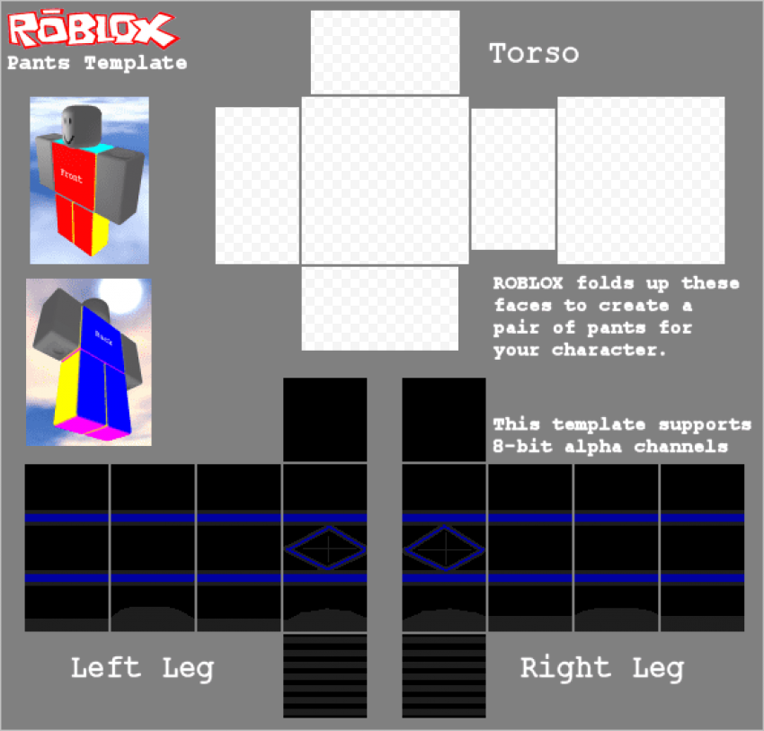 black pants roblox template