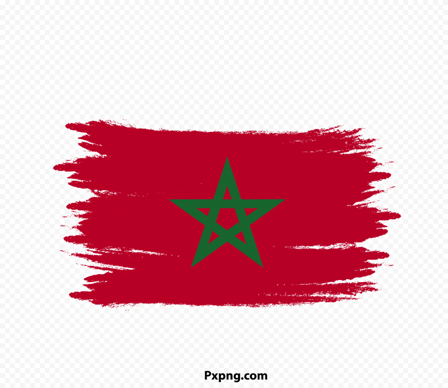 HD PNG Morocco Flag With Brush Transparent Image