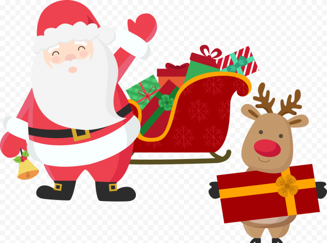 kisspng rudolph santa claus s reindeer christmas santa cla santa claus sleigh with elk 