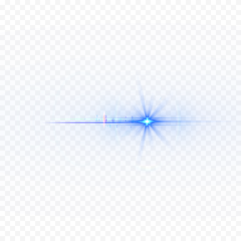 blue lens flare transparent