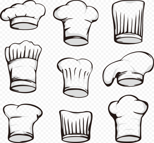 Chefs uniform Hat graphy, chef hat Daquan, hat Vector, monochrome, happy Birthday 