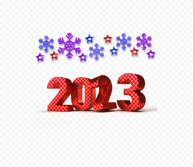 2023 New year Gold 3d Rendering Free PNG