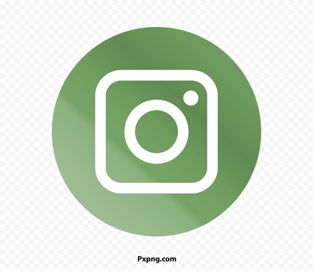 HD Green instagram round logo PNG