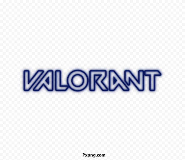 HD Valorant Blue Neon Text Logo FREE PNG IMG