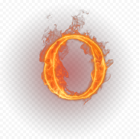 Flaming circle logo, Letter Flame Fire Rendering, fire letter, orange, computer Wallpaper, numerical Digit png