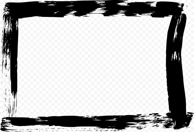 PHOTO FRAME, GRUNGE BRUSH STROKE RECTANGLE FRAME PNG TRANSPARENT