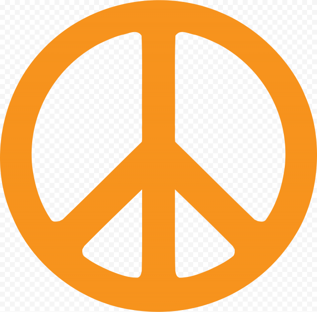 Round Peace Symbol Transparent Background