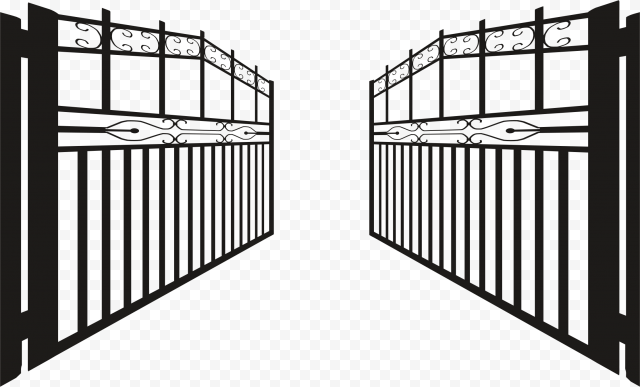 Open Gate PNG Transparent Image