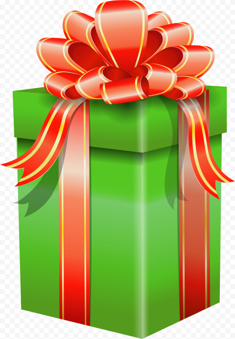 Green Christmas Gift Transparent PNG