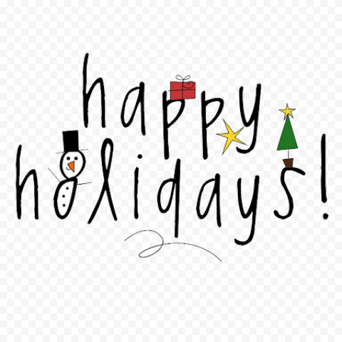 Happy holidays english, happy holiday, christmas, snowman