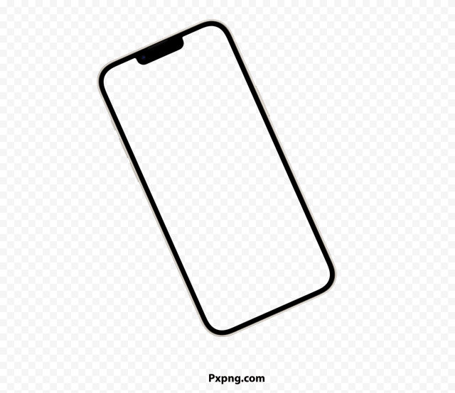 HD iPhone 14 Landscape Mockup PNG