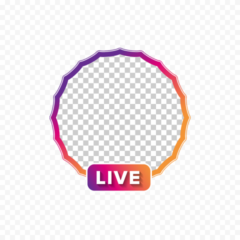 HD Live Instagram Profile Circle Ring Icon png
